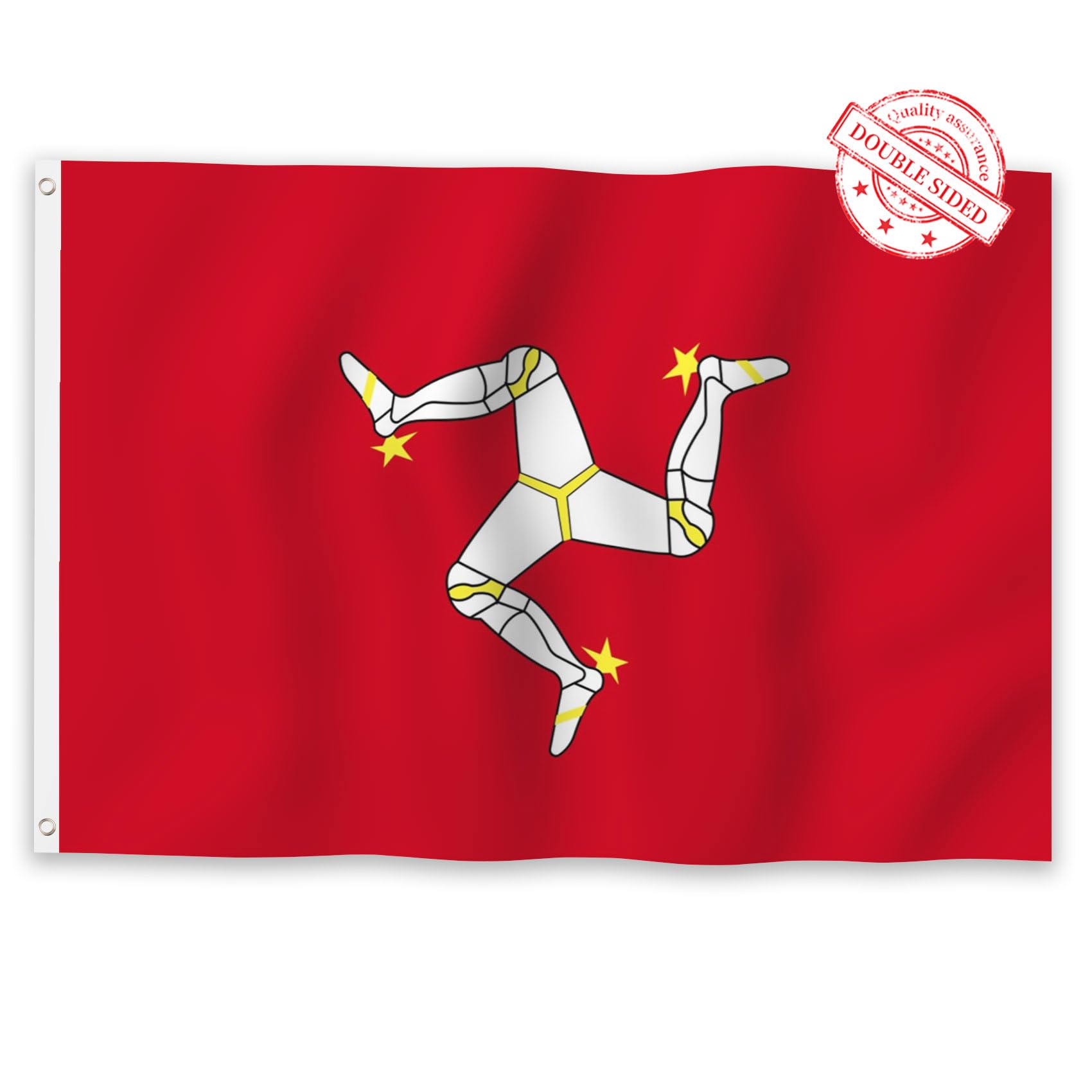 Drapeau de l'Île de Man de qualité supérieure avec œillets solides pour porche - 7