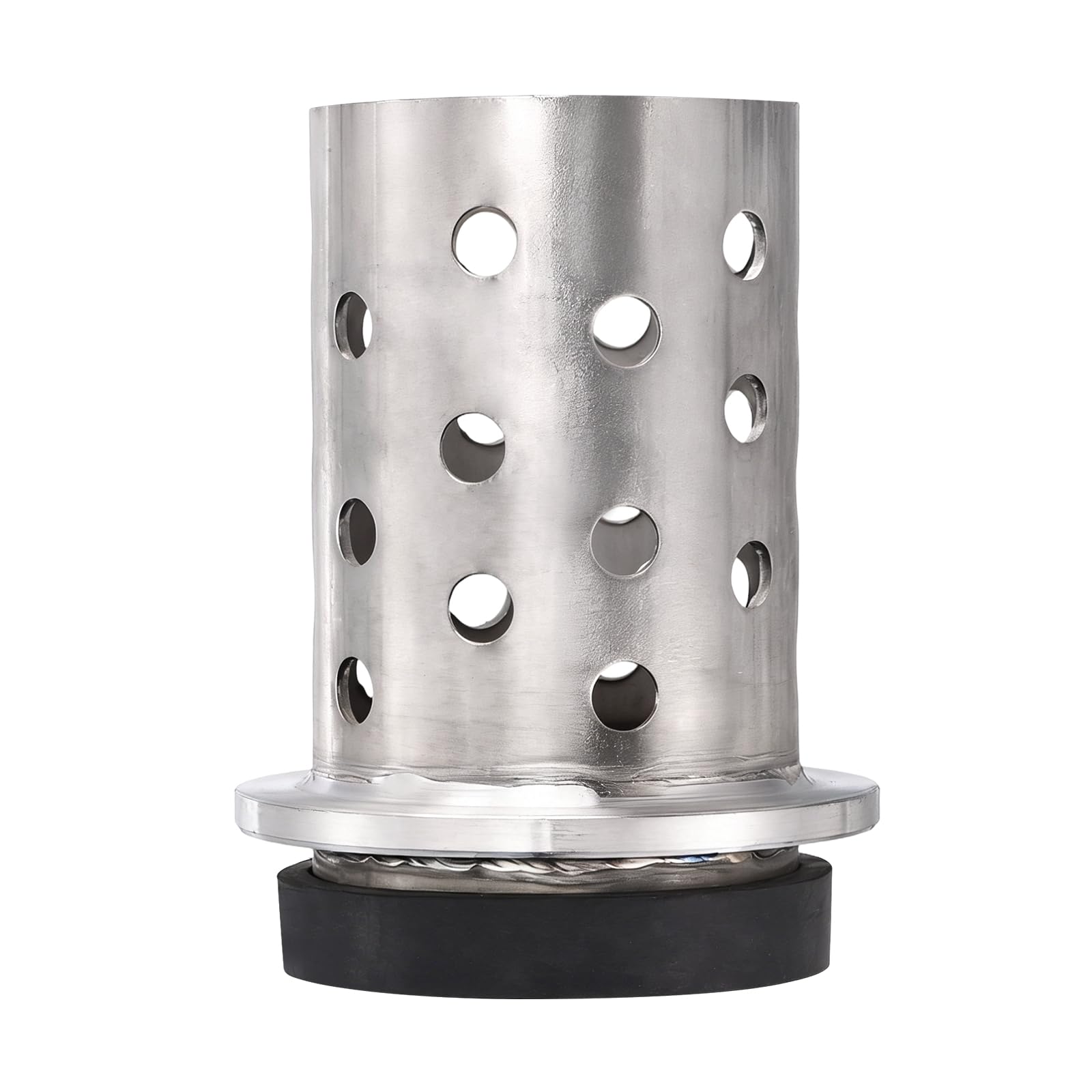 QUARKZMAN Flacon De Coulée Perforé, 3.5" x 6" en Acier Inoxydable 304 À Paroi À Bride sous Vide avec Base pour Fonderie Professionnelle Ou Artisanat DIY