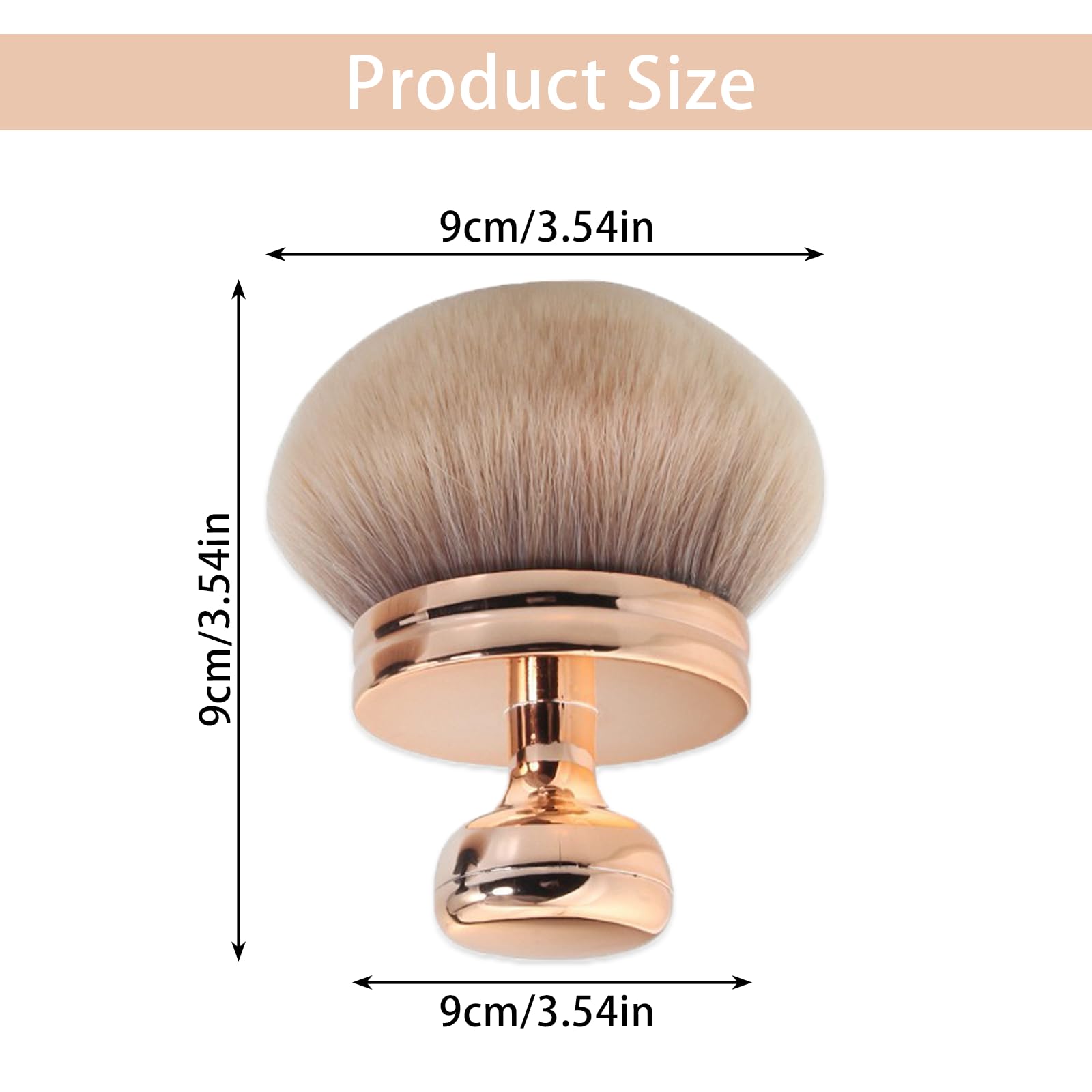Tnhsvp Extra Large Makeup Brush, Tanning Body Brush Applicator, Oval Body Makeup Applicator - Image 2