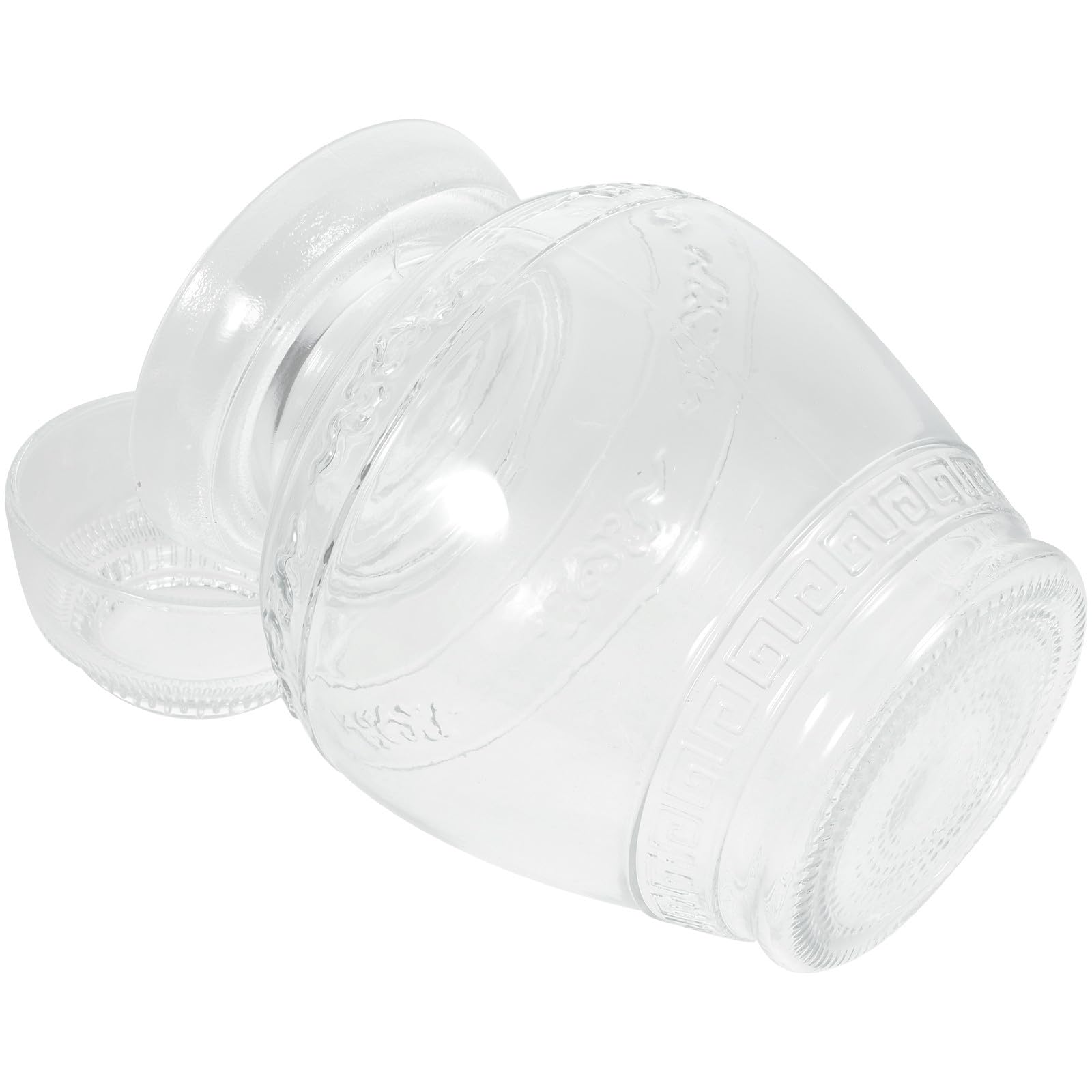 Angoily Transparentes Glas Gurkenglas Einfaches und Großzügiges Design mit Schutzdeckel 2,5kg Kapazität für Küche und Vorratshaltung