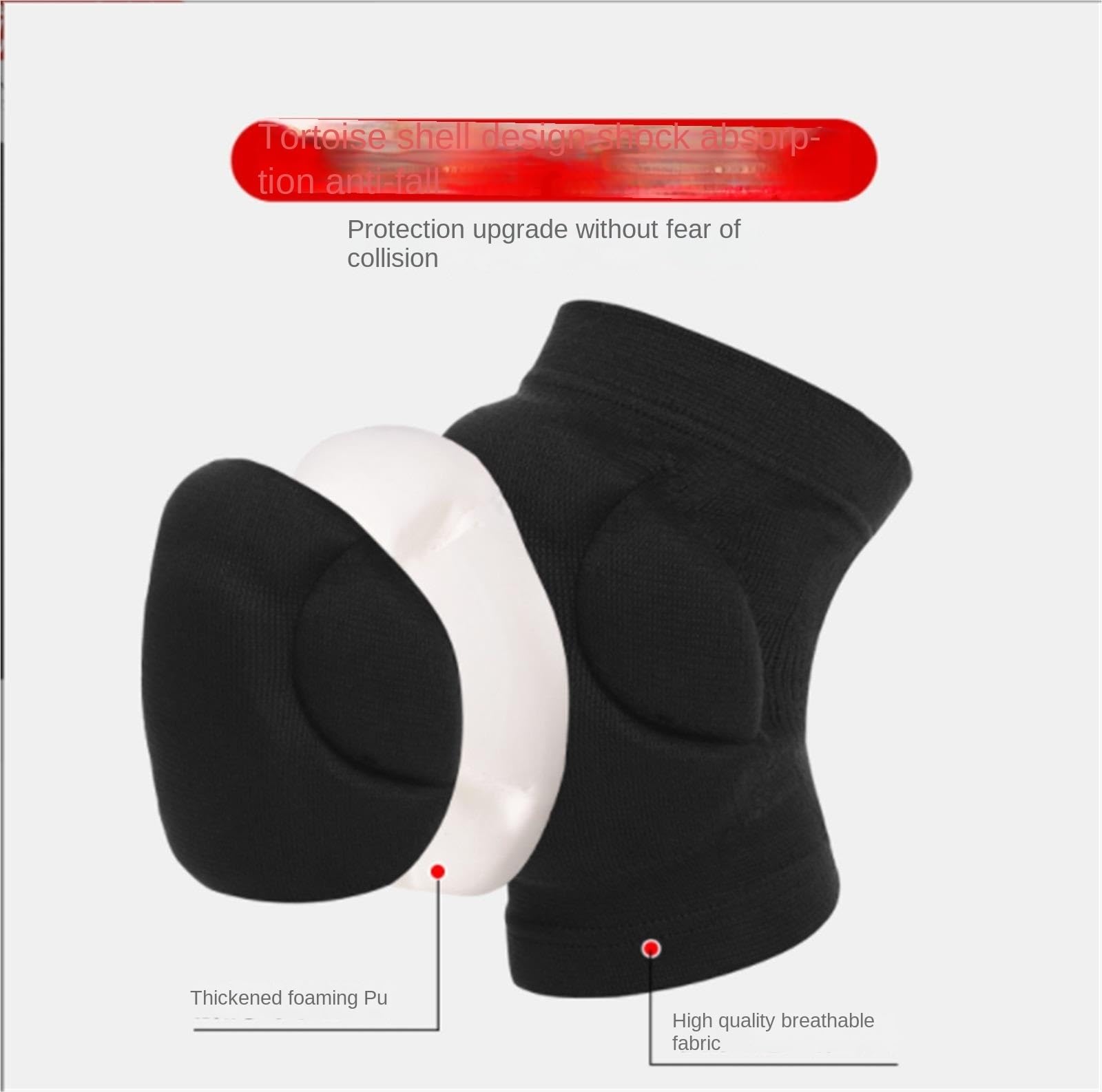 Ginocchiera Ginocchiere, da Lavoro Elastiche Ballo Adatte for Yoga, Corsa E Ciclismo Supporto Ginocchio(Rot,M)