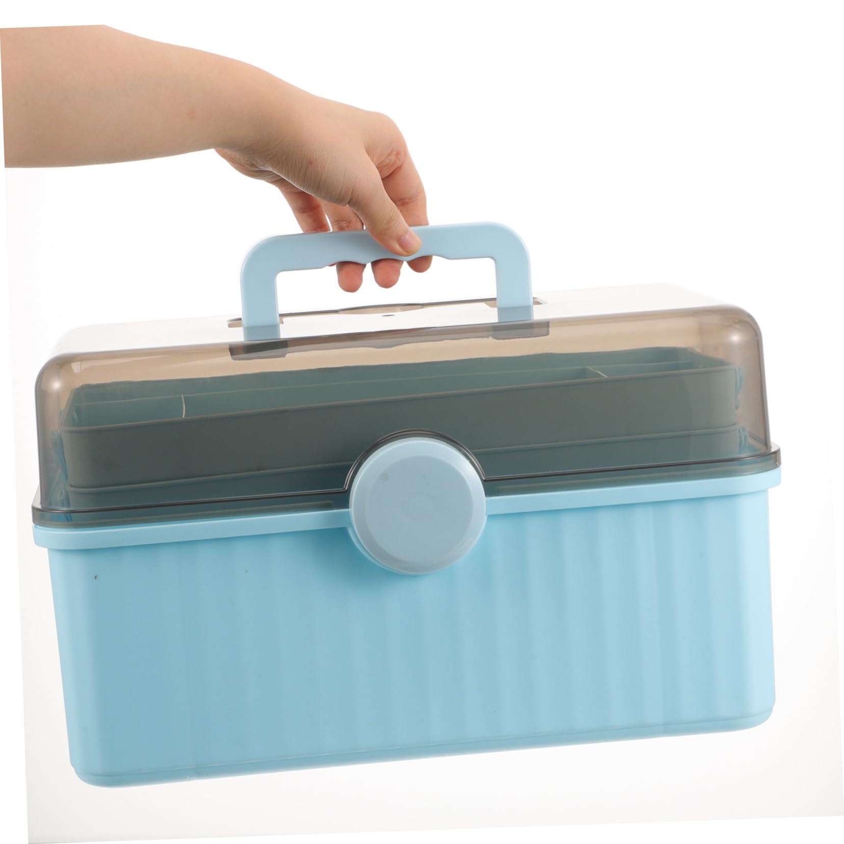 NOLITOY Caja De Medicamentos Transparente Organizador De Plástico para Botiquín Doméstico Caja De Almacenamiento De Medicamentos Asa para Emergencias Médicas Casa