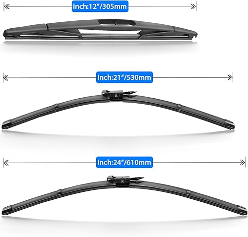 Miniatura 5 de RAINTOK Juego de limpiaparabrisas de repuesto para Buick Enclave 2012, 2013, 2014, 2015, 2016, 2017, calidad original de fábrica, para mi automóvil,