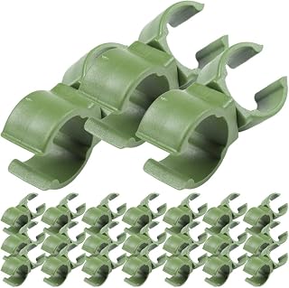 Toddmomy 50pcs Plant Trellis Buckles for Vines and Tomatoes, PP Green