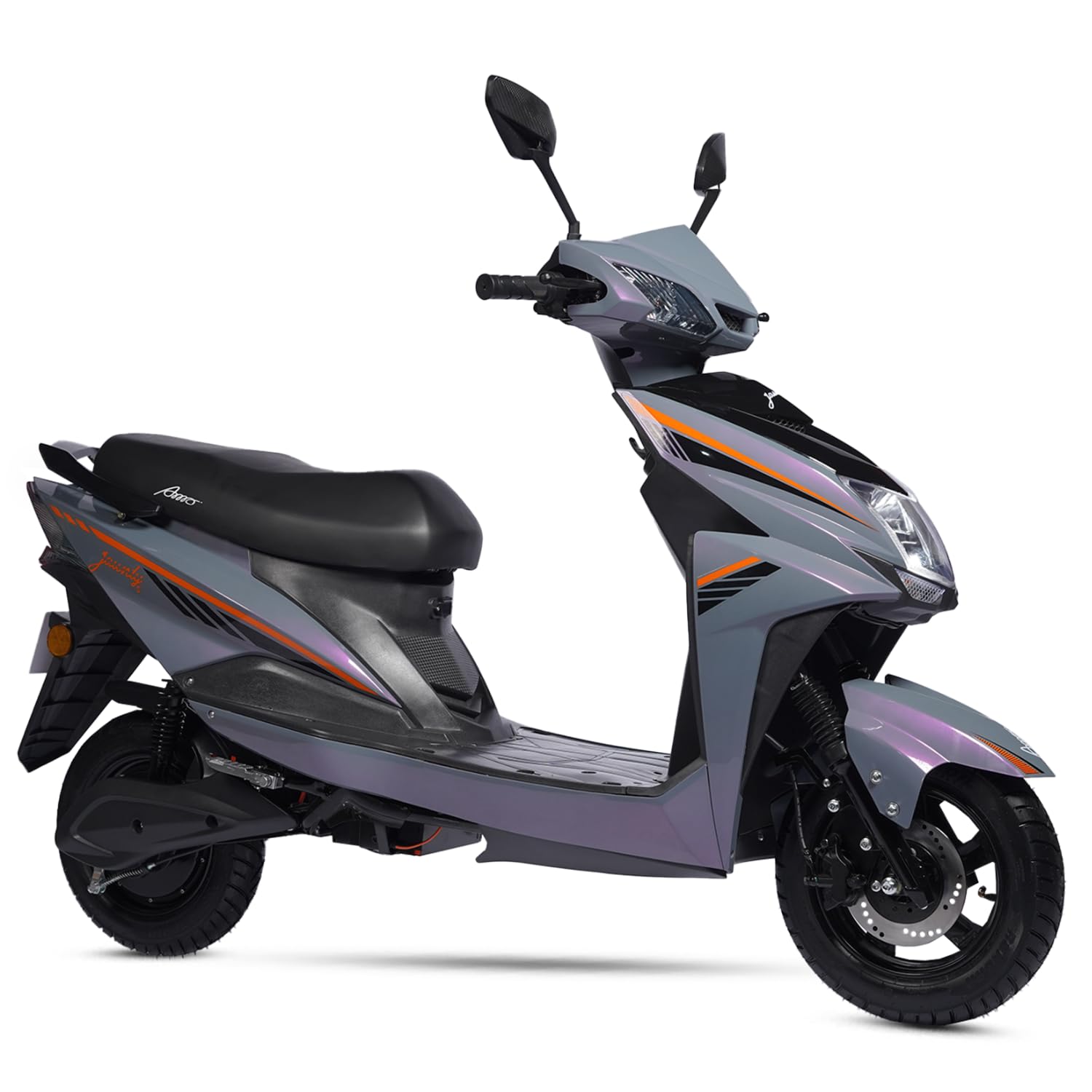 AMO Jaunty S Low Speed Electric Scooter Non-RTO 65 Km Range, Volcano Purple with Lead Acid Battery And Portable Charger Ex- Showroom