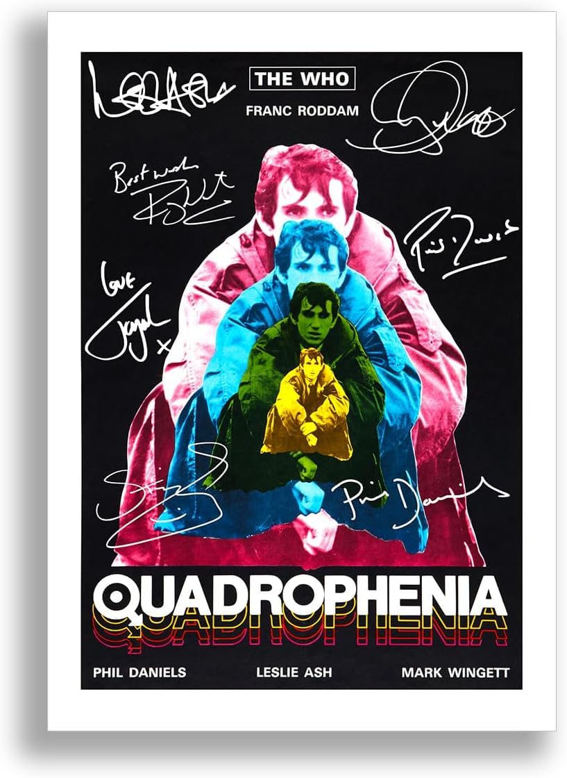 Mounted Gifts A3 Poster Only Quadrophenia Cast Signed A4 Poster Photo Print Framed Autograph Gift Movie Film (A3 Poster Only)