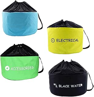 4pcs Rv Hose Storage Bags Rope Closure Organizer Oxford Cloth