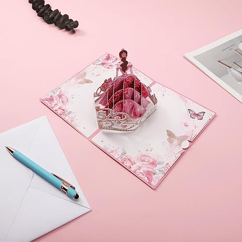 Miniatura 5 de Rotel Tarjeta de quinceañera, tarjetas de cumpleaños número 15 para regalos de quinceañera, tarjetas para quinceañeras de 15 años, número 15 centro