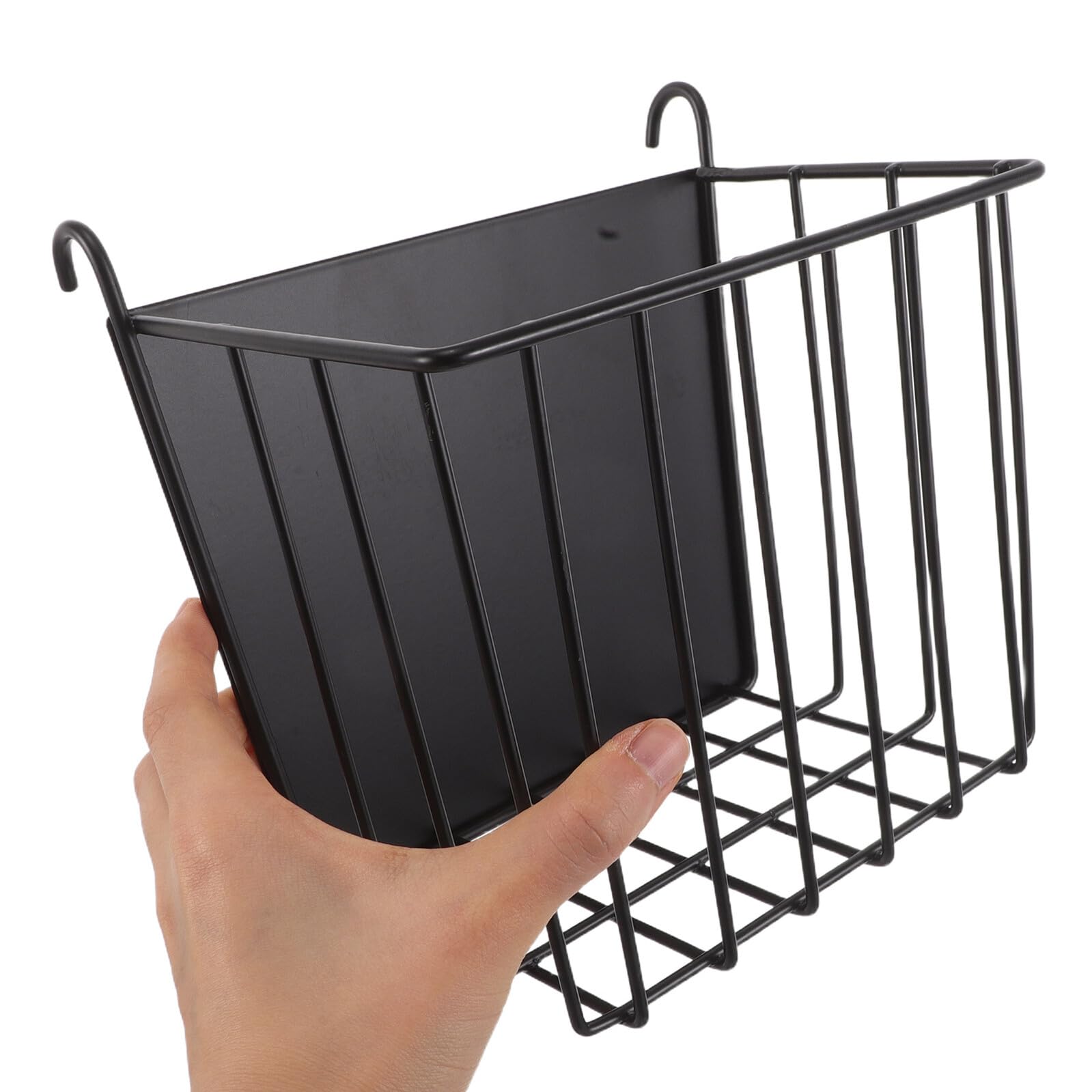 Râtelier à Foin pour Lapins et Cochons d'Inde en Acier Carbone Noir Support Suspendu Compact pour Cage Mangeoire Pratique et Solide pour Petits Animaux Distributeur de Foin