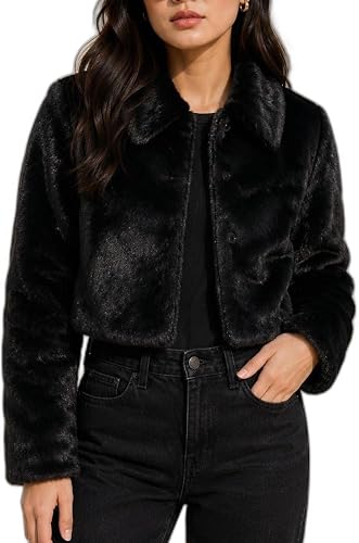 Womens Fur Crop Jacket