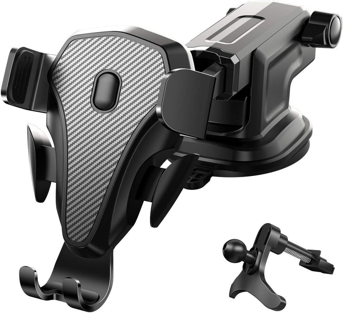 helloleiboo Car Phone Mount Dashboard Windshield Cell Phone Holder Air Vent Car Phone Holder Universal Compatible with All Mobile Phones