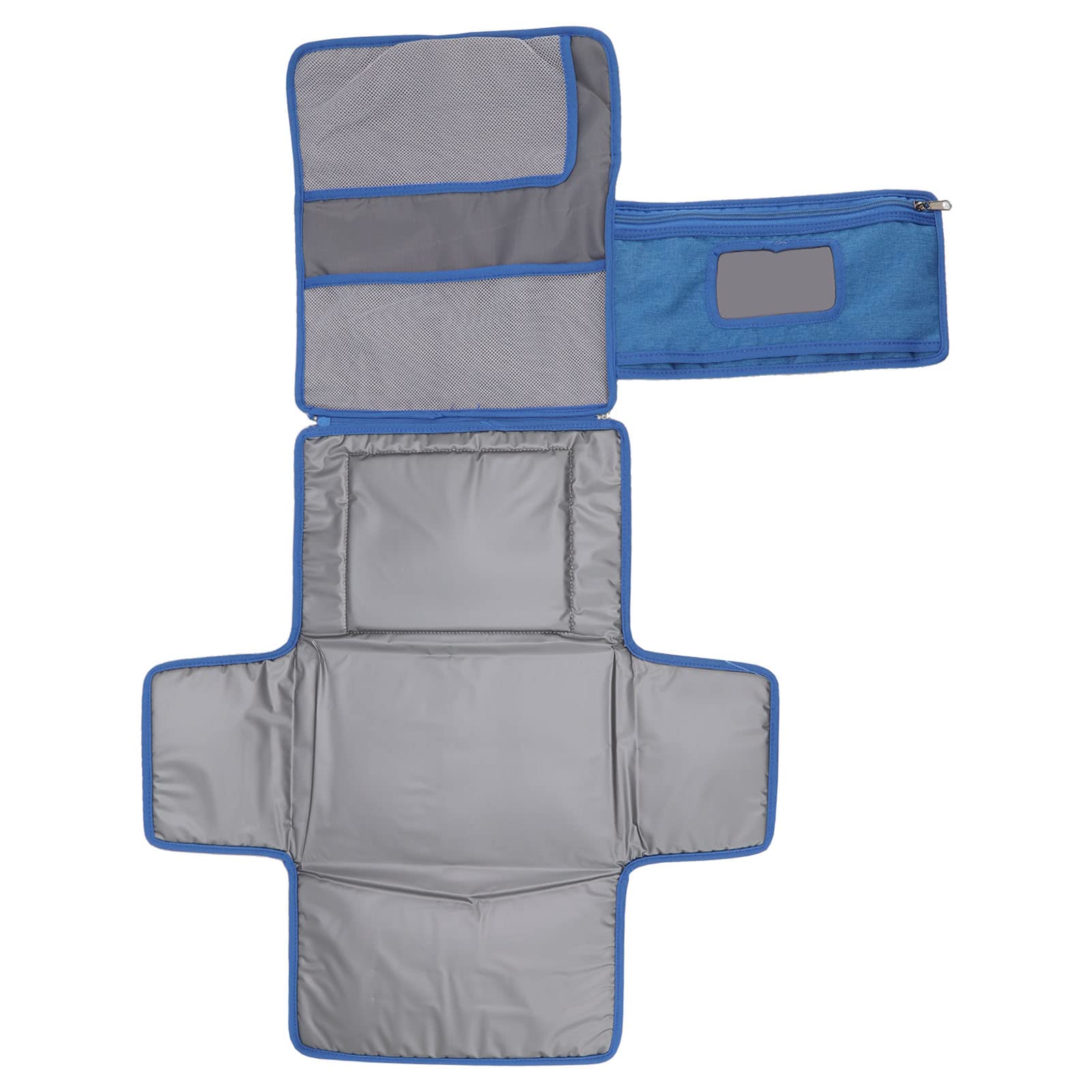 Cambiador de bebé Cambiador de pañales portátil Cambiador de Viaje Plegable con Correa de asa Desmontable para Salidas Cochecito Uso en automóvil Material no Tejido 236 g (Blue)