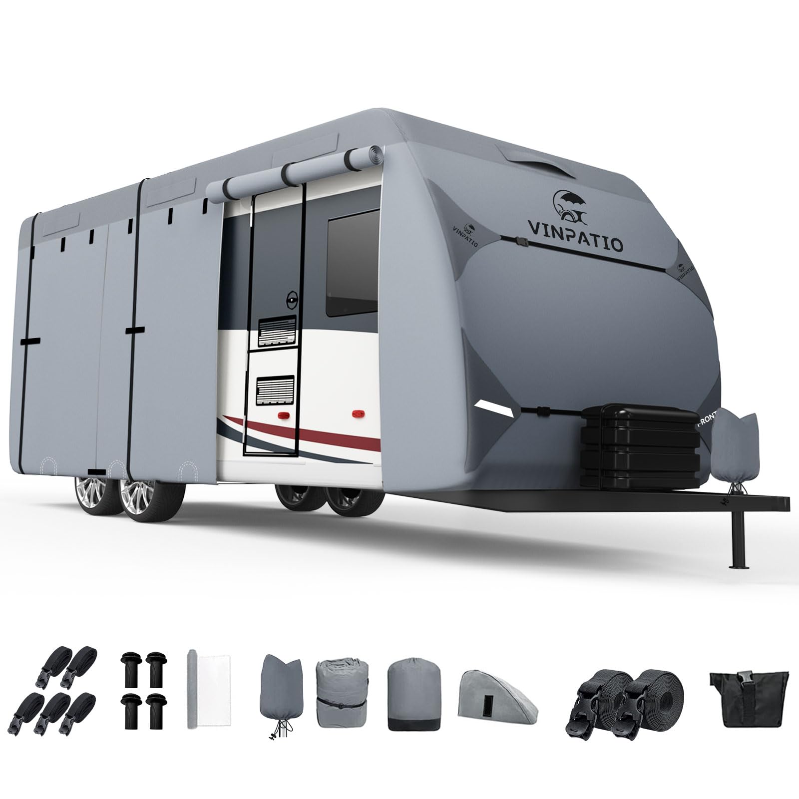 VINPATIO RV Cover 24-27ft: Heavy Duty Travel Trailer Cover, Camper Cover