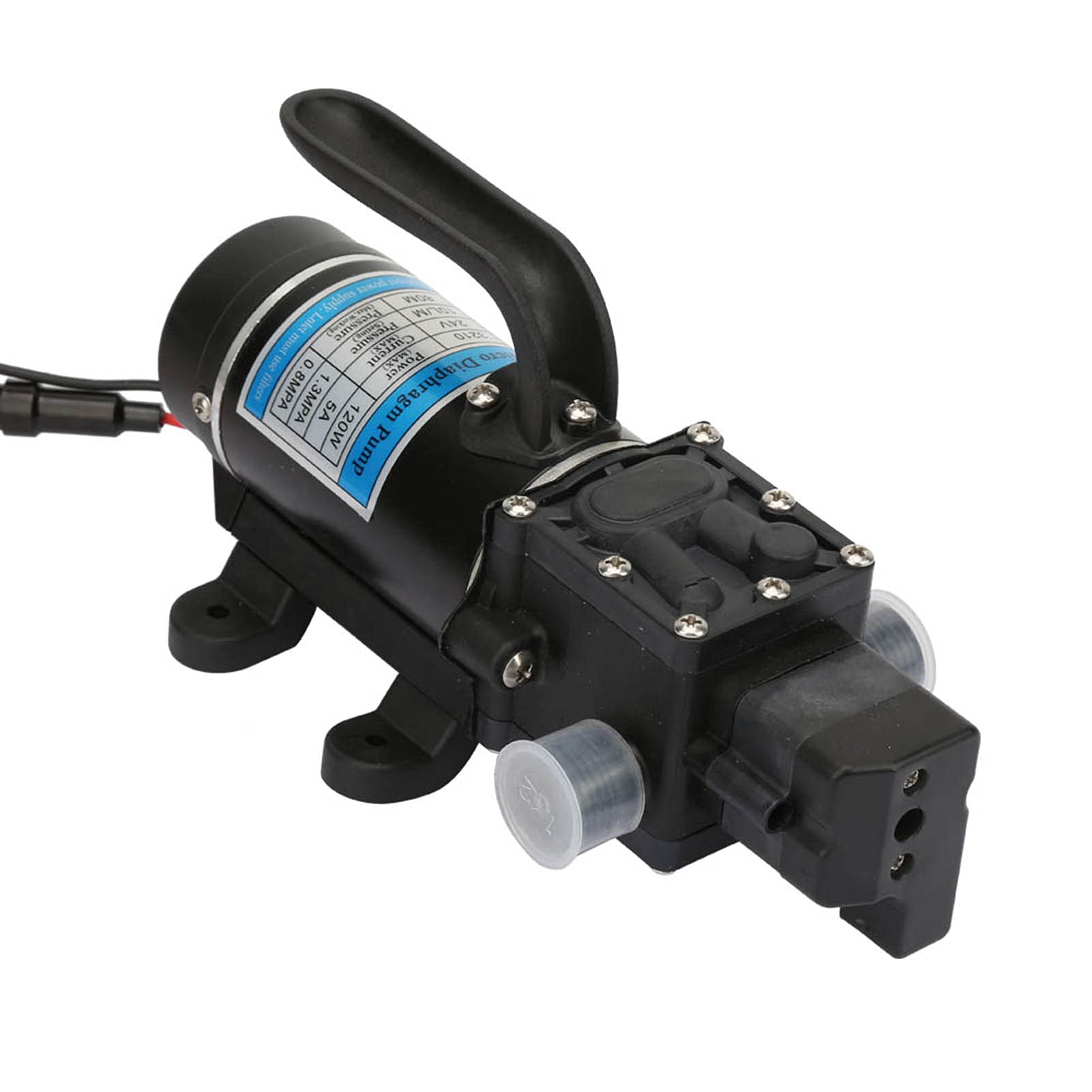 Pompa dell'acqua, pompa dell'acqua a membrana 12V/24V 120W, per l'irrigazione del giardino Irrigazione di pesticidi Idropulitrice ad alta pressione(24V 3210YD-24-120FS)