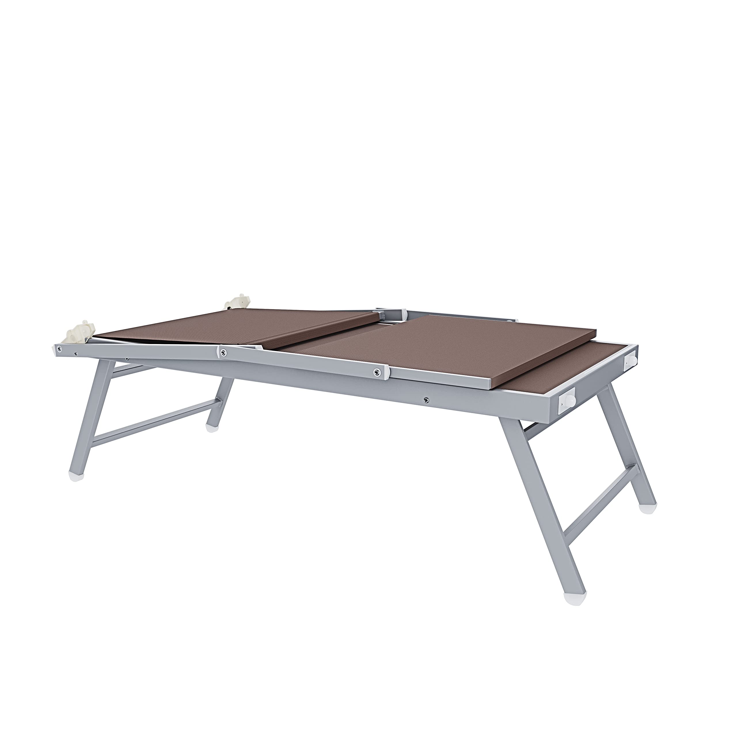 Bricozone Lettino Pieghevole Prendisole in Alluminio e Tessuto Textilene Professionale con Tettuccio Parasole Orientabile 182 x 60 x 38 cm Sdraio per Mare Spiaggia Piscina Giardino Tortora
