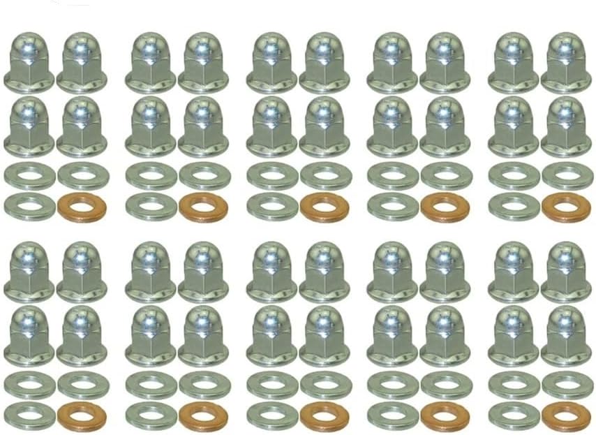 7mm Engine Head Stud Acorn Nut Set For 125cc 140cc Pit Dirt Bike ATV Quad Replacement(10 Sets)