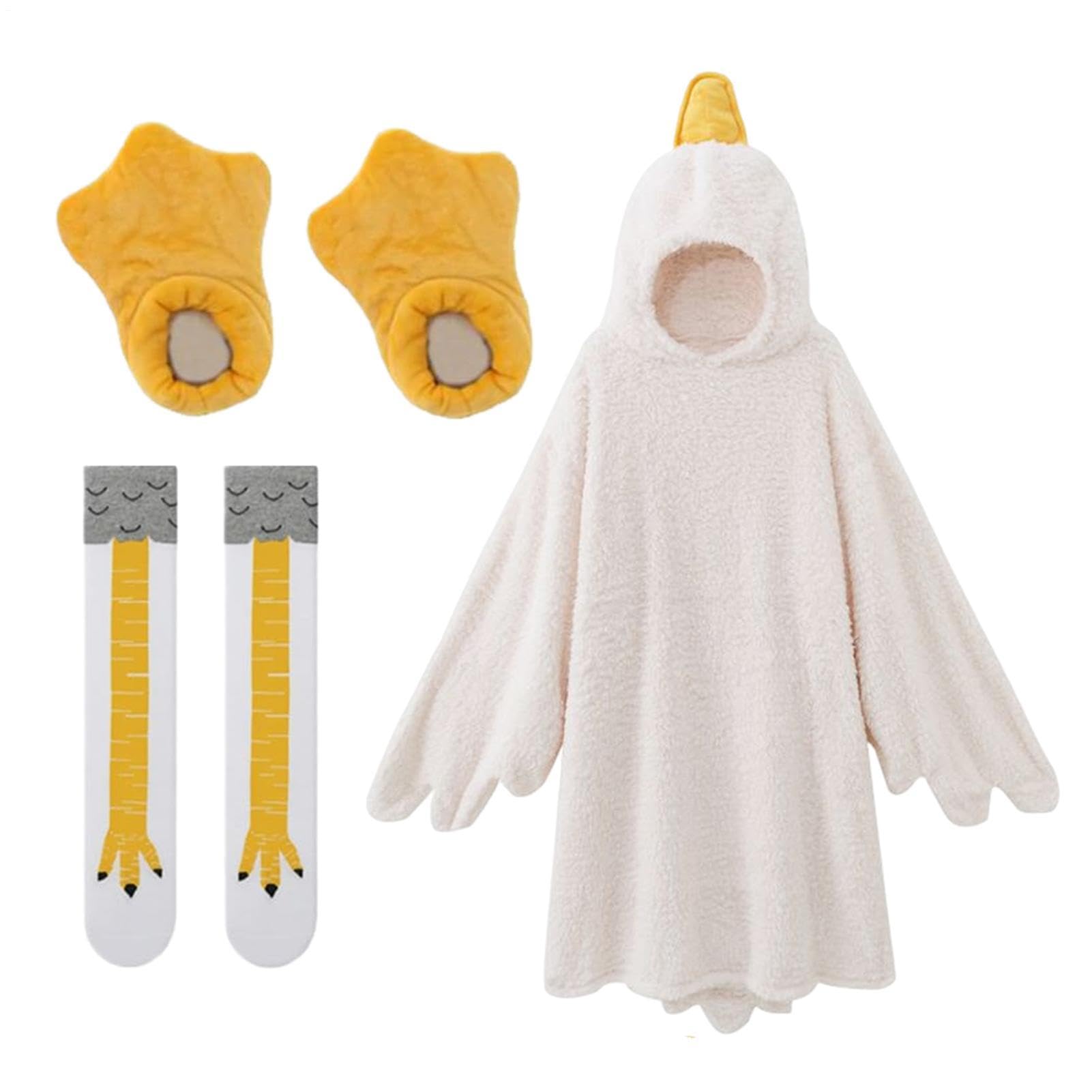 Pigiama intero con anatra e cappuccio, coperta indossabile, costume cosplay | Graziosa coperta con cappuccio per bambini, per la camera da letto, la casa, il