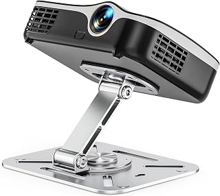 BAISHUN 3-in-1 Foldable Projector Stand: Desk, Wall & Ceiling Mount, 360° Rotation, Height Adjustable, 1/4" Thread for Projectors & Cameras