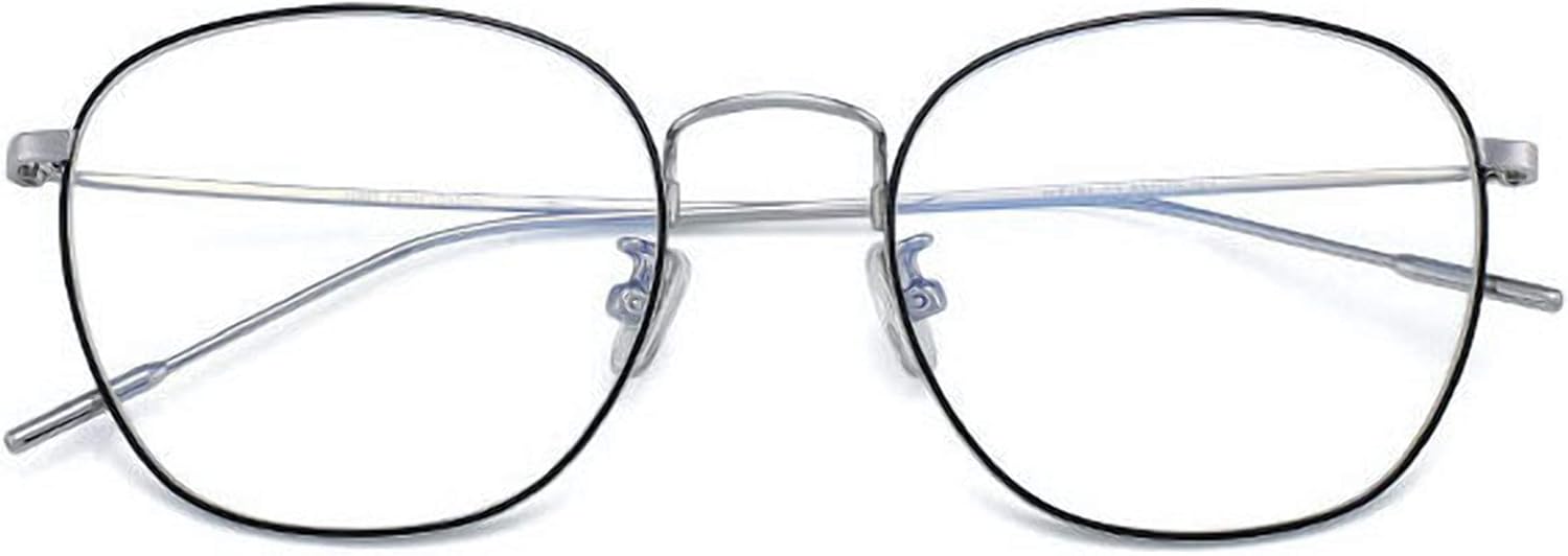 Best Cyber Deals 🔥 Blue Light-Resistant Glasses for Women Men’s Retro Round Lens Eyeglasses ZERSER (Silver) Best Cyber Deals 🔥 Blue Light-Resistant Glasses for Women Men’s Retro Round Lens Eyeglasses ZERSER (Silver)