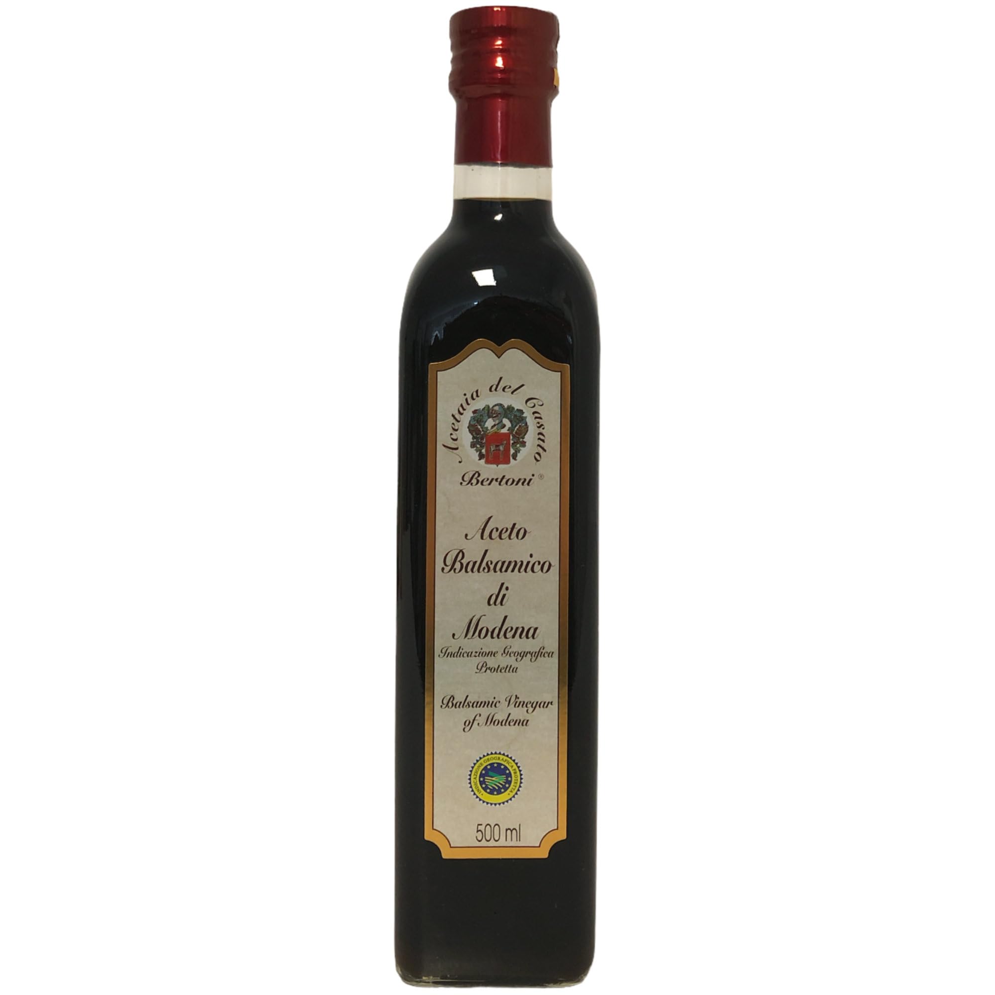 usy Bundle für Bertoni Aceto Balsamico Di Modena IGP dunkler Balsamicoessig 6er Pack (6x500ml Flasche) + usy Block