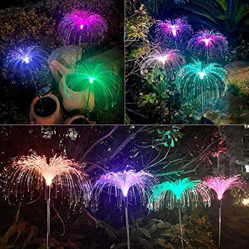 Durpar Solar Outdoor Lights, 7 Color Changing Solar Jellyfish Lights, Outdoor Garden Decor, Pathway Patio Lawn Yard Lights Solar Powered Waterproof, Solar Garden Lights For Holiday Party Wedding 2Pack #TOP5