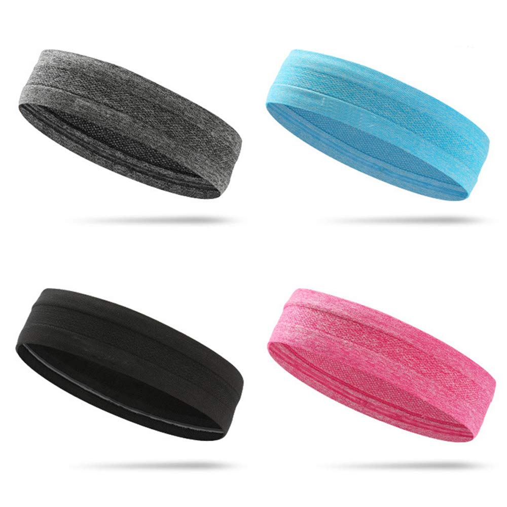 CALACH Workout Headbands for Women Men Non-Slip Sweatbands Headbands, Soft Stretchy Wicking Headbands for Sports Yoga Running Fitness Exercise Gym Athletics