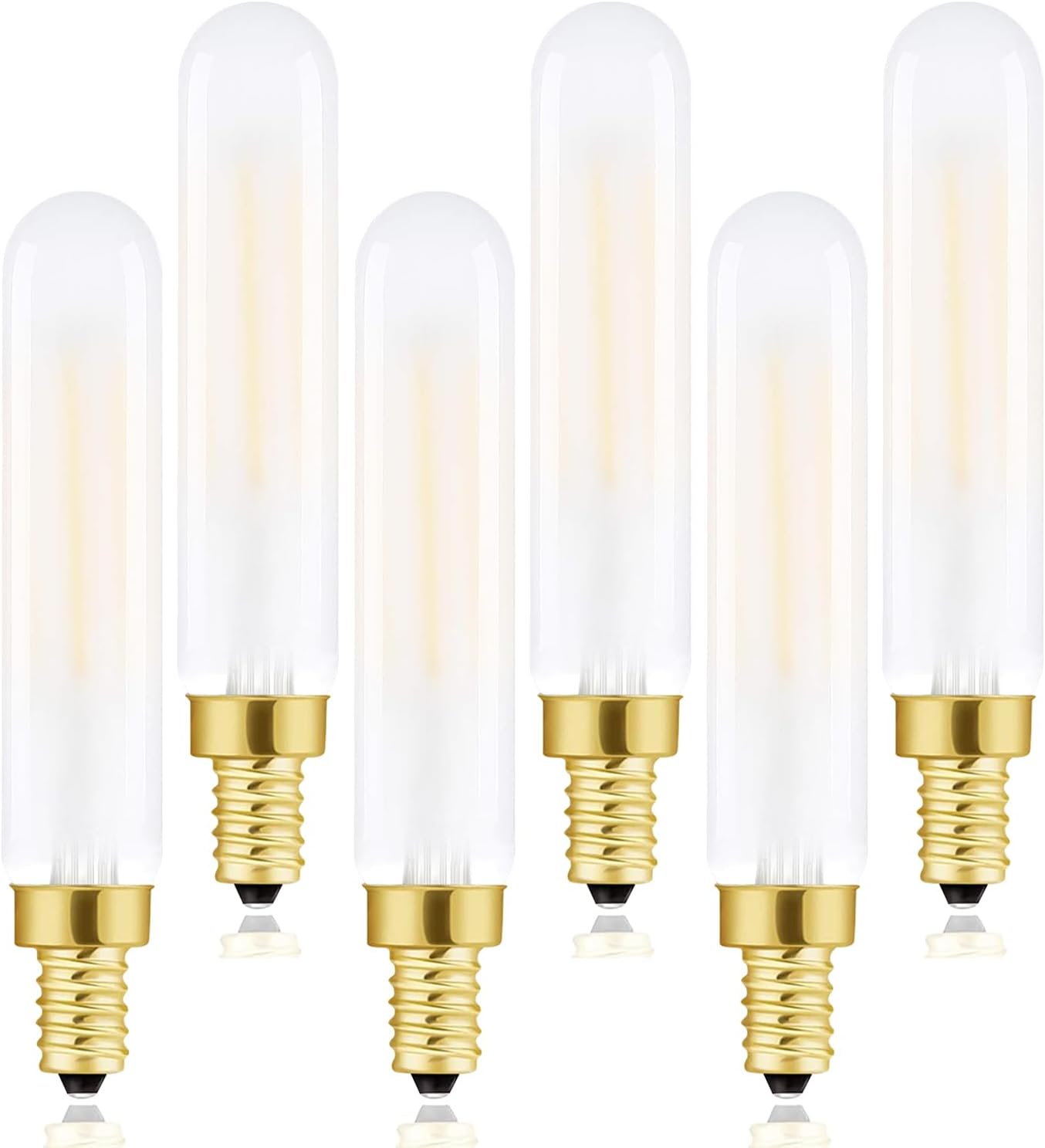 LEOOLS E12 Frosted LED Bulb Dimmable 4W Equal 2700K Warm White T6 B11 Candelabra Bulb 40 watt for Chandeliers,Ceiling Fan,Pendant,Wall sconces AC120V 400LM e12 Light Bulb 6Pack