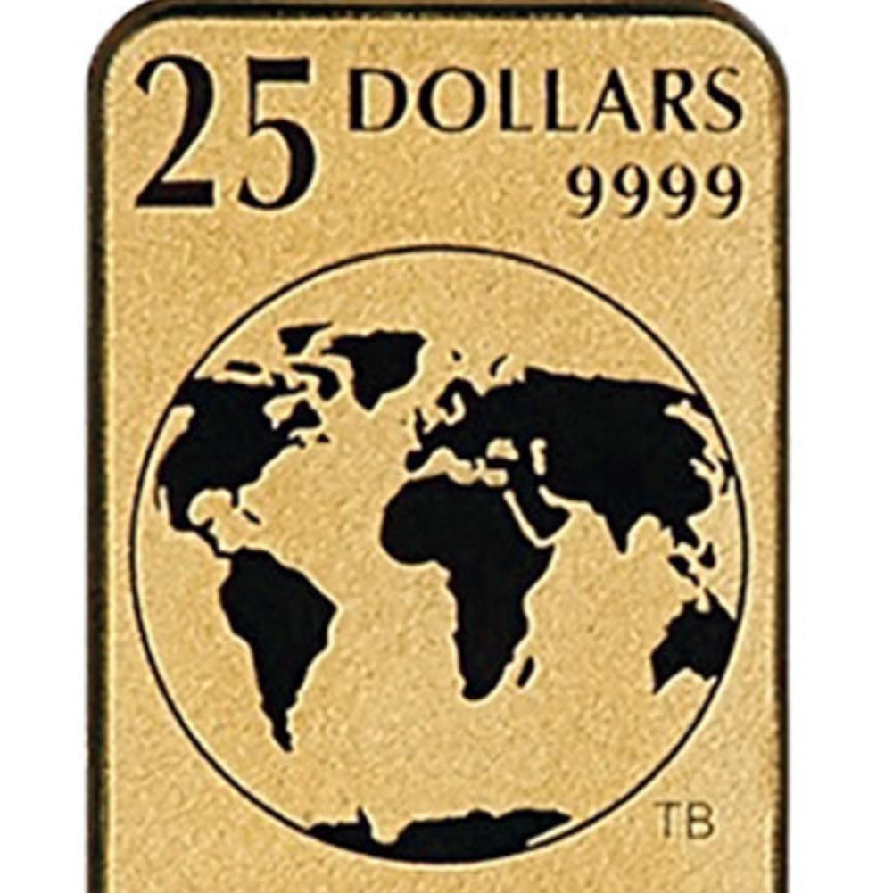 2019 1/10 oz RCM Gold Bar Coin by the Royal Canadian Mint Brilliant Uncirculated with Certificate of Authenticity $25 BU