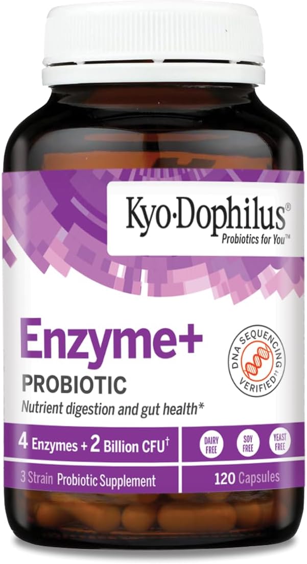 Kyolic Kyo-Dophilus Enzymes+ Probiotic, Nutrient Digestion and Gut Health*, 120 Capsules