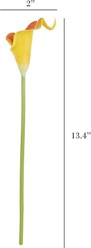 Miniatura 5 de Pure Garden - Lirio de llama artificial con tallos, flores falsas de tacto real para decoración del hogar, boda, noviababy shower, más, juego de 24