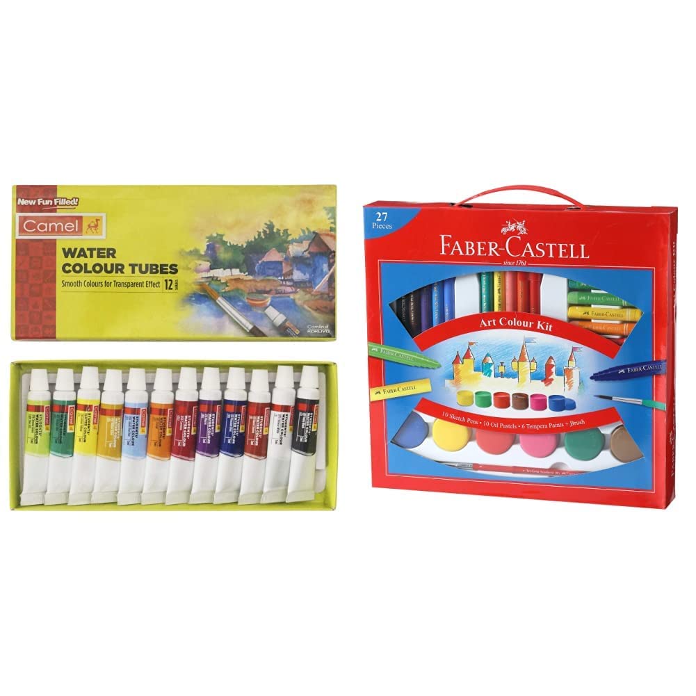 Camel Camlin Kokuyo Student Water Color Tube 5Ml Each, 12 Shades