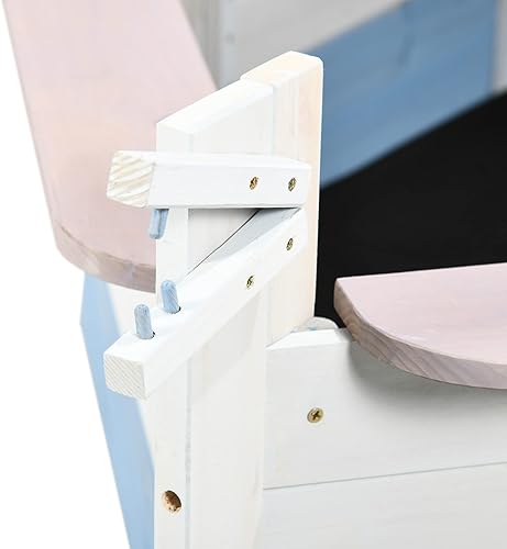 Miniatura 9 de Outsunny Caja de arena para niños con toldo, cajas de arena de madera con banco para patio trasero, pozo de arena para niños pequeños, 83 x 43