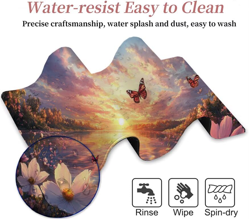 Tapis de souris grand format antidérapant avec sous-main imperméable - 7