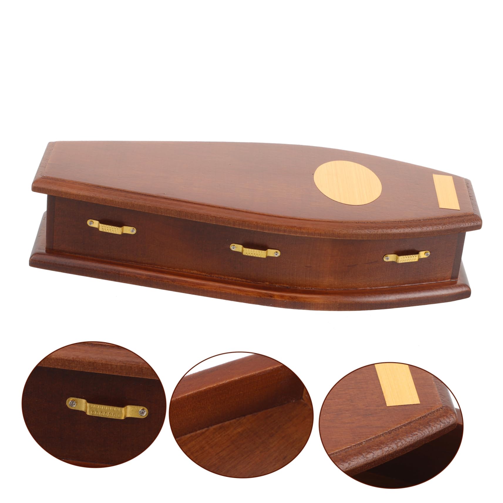 Generic Cercueil Miniature de Maison de Poupée, Cercueil en Bois de Bouleau à L’échelle 112 pour Les Décorations D’Halloween, Accessoires de Maison de