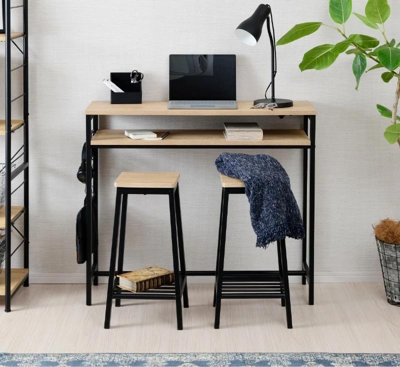 Amazon.co.jp: カウンターテーブル スツール 2脚セット 高さ87cm