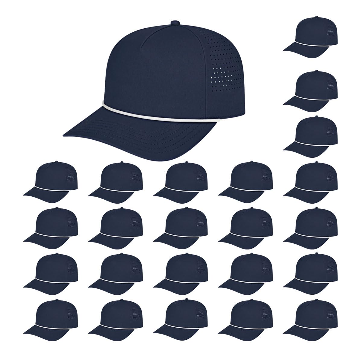 Cap America i3056 Breathable Summit Perforated Adjustable Snapback Cap
