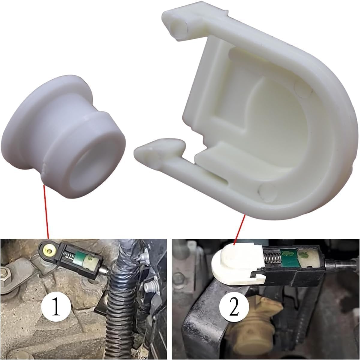 4PCS Transmission shifter Bushing Set Shift Cable Linkage Adjuster Connector End Cap Repair Kit For Ford Edge Fusion Escape Transit Connect C-Max KV6Z7K340A DG9Z7S004A
