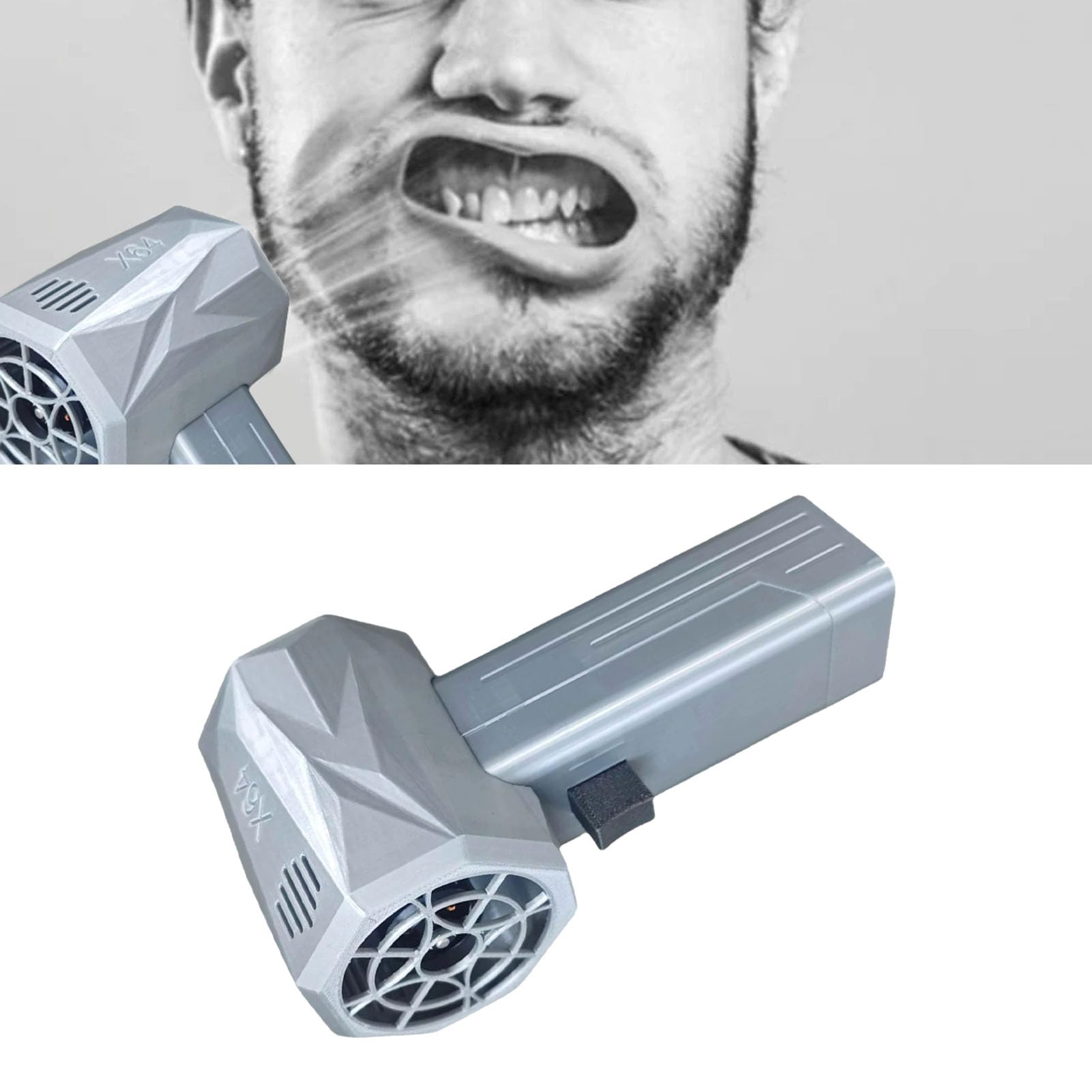 Dmuchawa strumieniowa X64 Pro 64 mm bezszczotkowy silnik turbowentylatorowy do usuwania pyłu przemysłowego, materiał kompozytowy z włókna węglowego, prędkość wiatru 240 km/h, ciąg (Srebrny)
