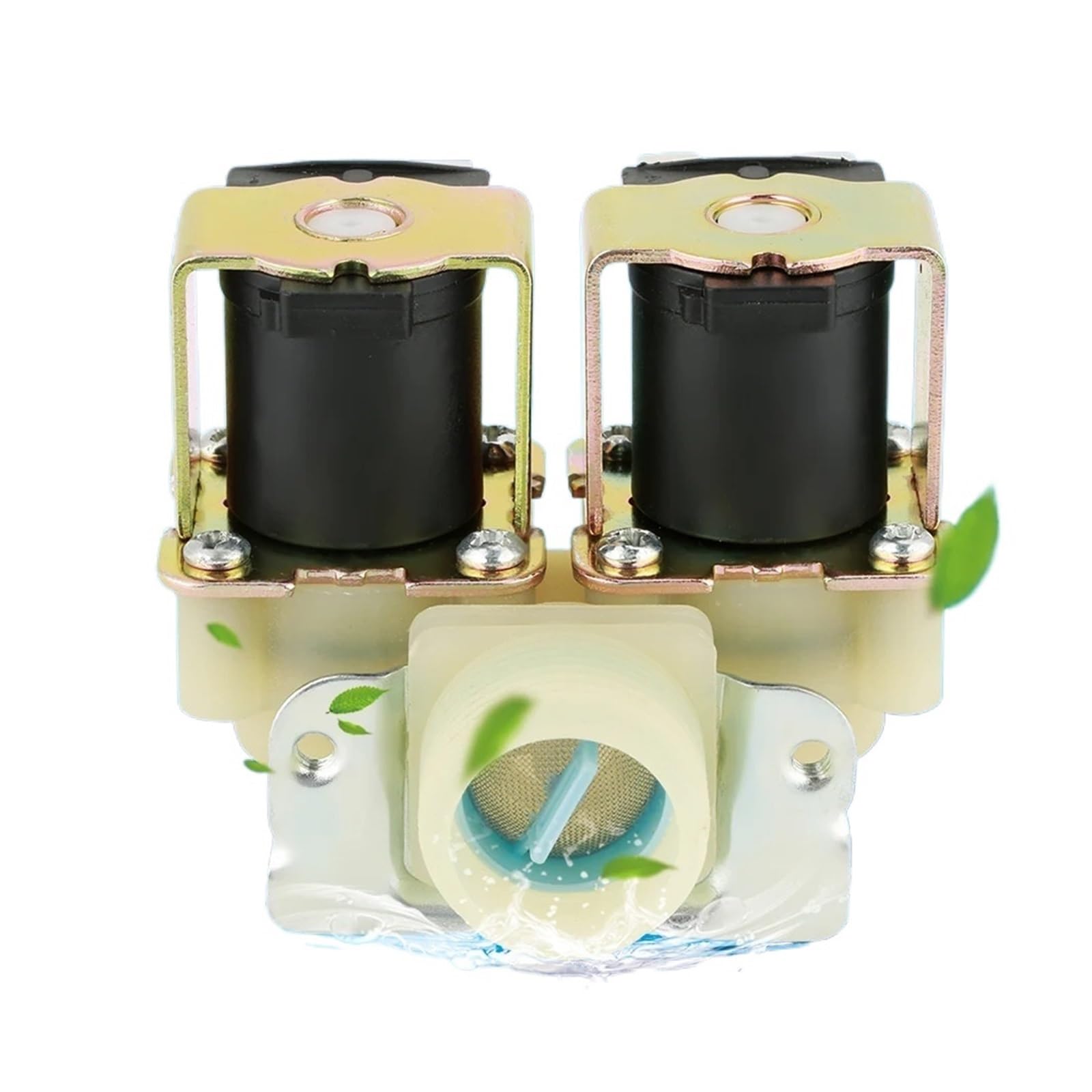 Válvula solenoide eléctrica 12V con doble cabezal DN20 que optimiza el llenado de la lavadora