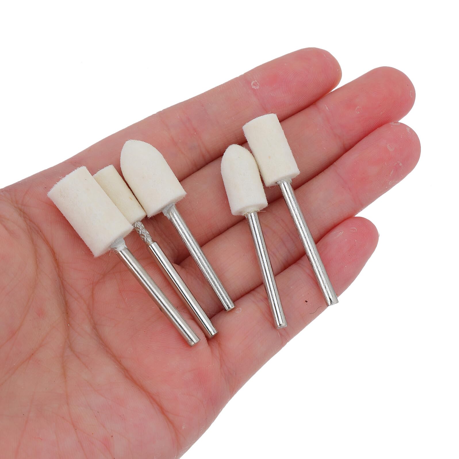 Ipetboom 100 Pezzi Kit di Mole Lucidanti in Feltro di Lana per Lucidatura di Vetro Metallo Legno e Pietra con Attacco per Trapano per Cura dei Dettagli e Lucidatura di Oggetti