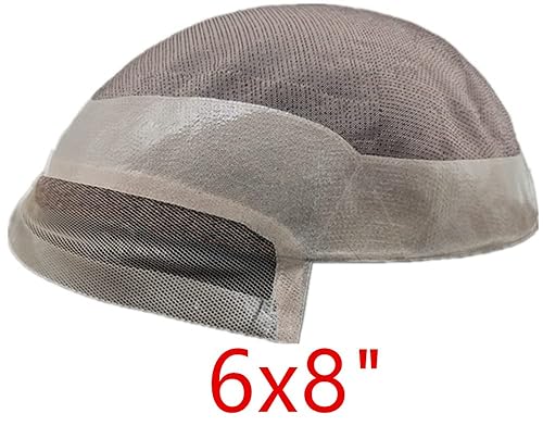 Miniatura 2 de NLW European human hair toupee for men Mono base with lace front hair replacement system 6x8" Straight hair pieces for men prosthesis units #1b