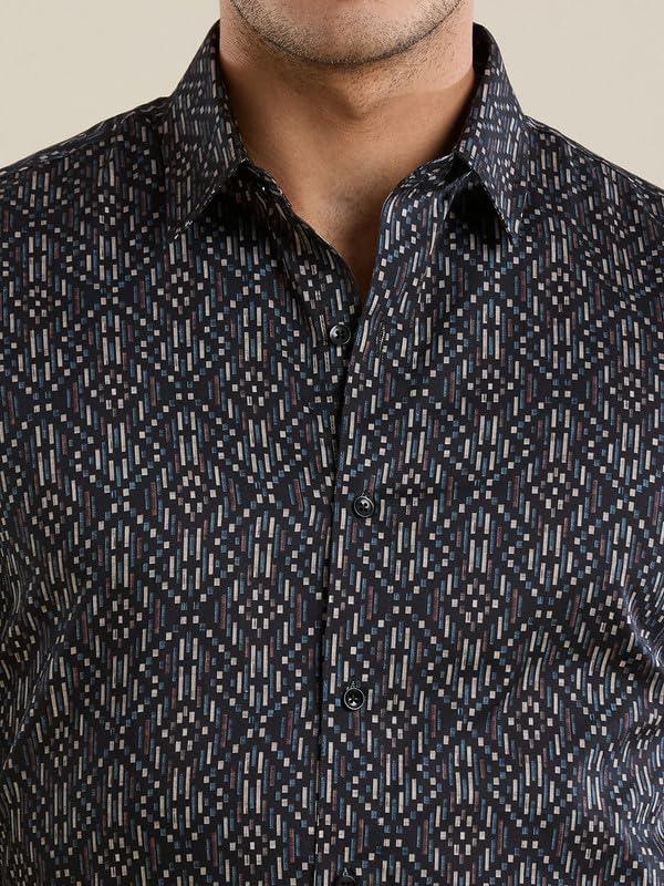 Image of MARK & ALBERT Men's Slim Fit Cotton Formal Shirt