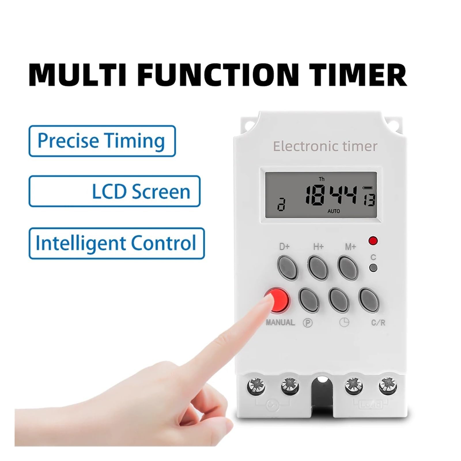 Temporizador de iluminación electrónico Digital Diario y semanal, 25 A, CA, 220 V, 230 V, 7 días, programable, relé de Interruptor de Tiempo, Carga Alta