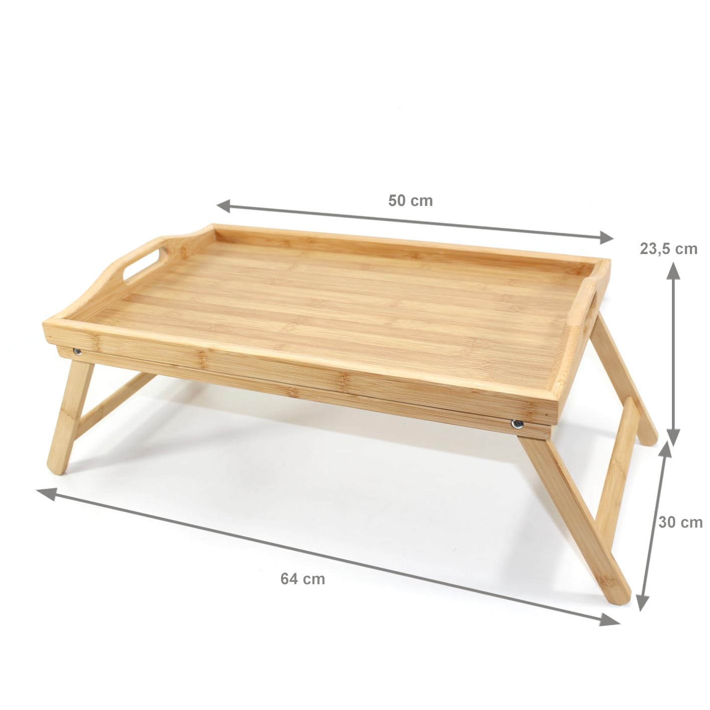 Frühstücks-Tablett klappbar Holz Serviertablett Betttablett Tablett Faltbare Beine im Bett