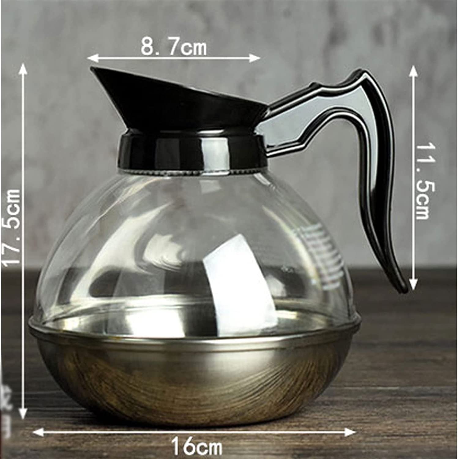 Cafetera percoladora Cafetera de Acero Inoxidable Prensa de Espresso Cafetera con Doble Aislamiento 1800ml