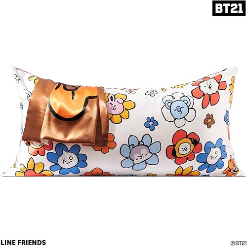 Vista 286 de Kitsch x Elf - Funda de almohada de satén con cremallera de tamaño queen/estándar, para el cabello y la piel, funda más suave que la seda, lavable a