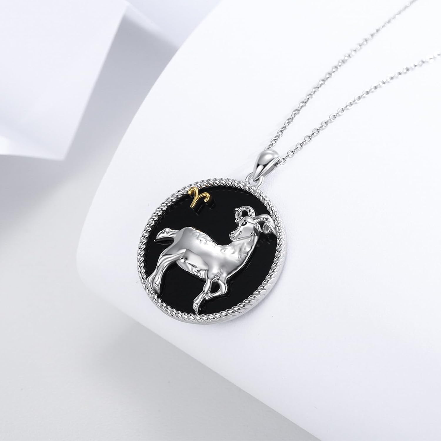 12 Constellation Necklace 925 Sterling Silver Zodiac Sign Coin Pendant Necklaces Black Onyx Astrology Horoscope Jewelry Birthday Gifts for Women Men - Image 5