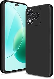 Btstring Case for Honor 400 Lite, Silicone Case with Camera Lens Full Protection, Shockproof Protective Case with Microfiber Lining -Black