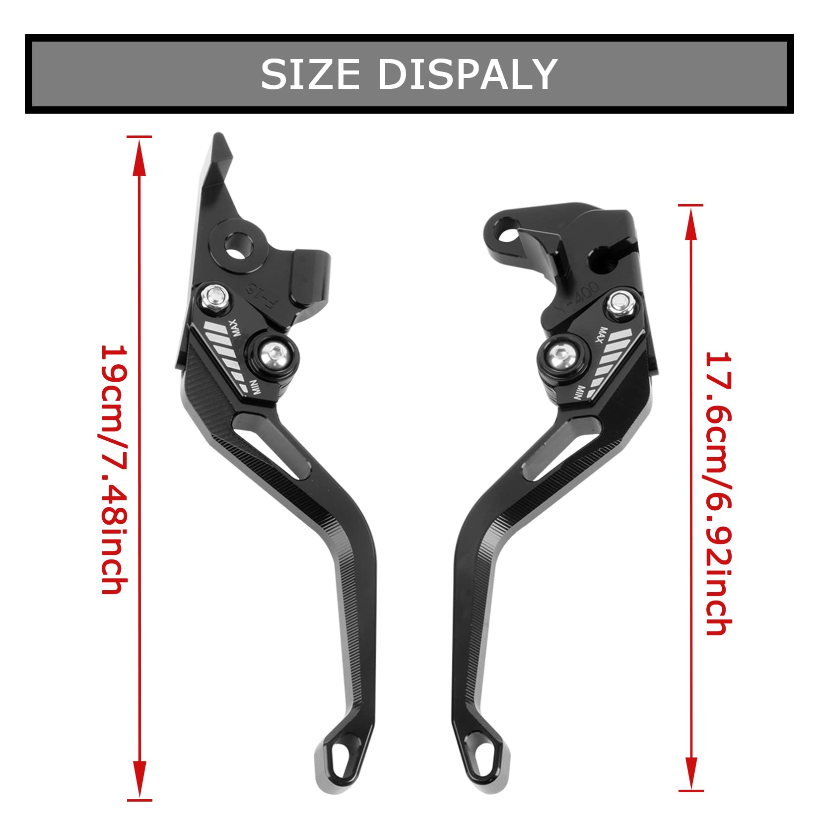 Leve Freno Rosse Per Scooter E Moto - Leva Doppia In Alluminio CNC Universale - Foto 11