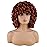 andromeda Auburn Wigs for Black Women Soft Short Big Curly Wig with Bangs Afro Loose Cute Curly Heat Resistant Natural Looking Synthetic Wig for African American Women(350)